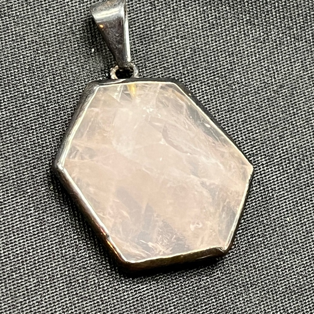 Sterling Silver and Rose Quartz Point Pendant